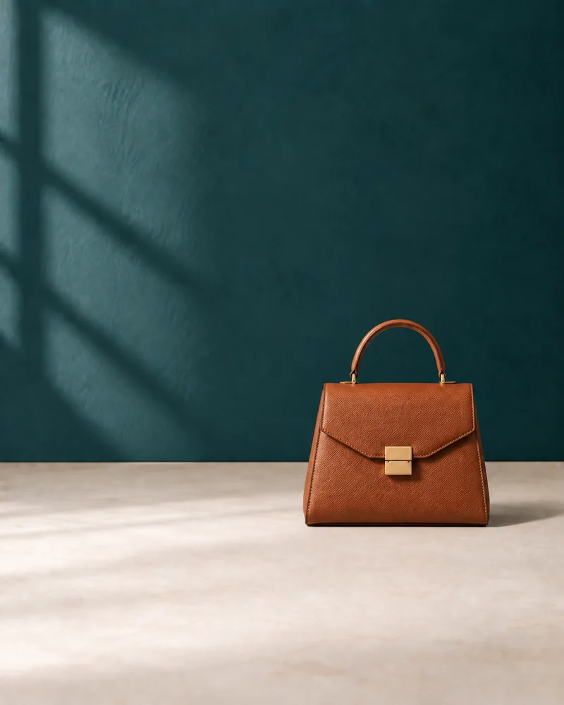 Bolsa de couro pequena demais no quadro